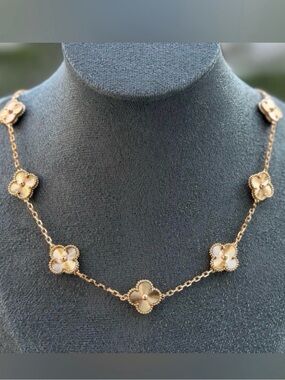 Rose Gold Clover Necklace - Women Jewelry